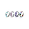 F136 Titanium CZ Sparkle Hoop – Rainbow/Ice Candy Clicker Ring for Cartilage & Lobe