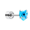 14K White Gold Diamond Piercing Stud Fine Helix/Cartilage Earring