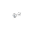 Titanium Lip Labret – Striped Disc with Prong-Set Lab-Grown Diamond