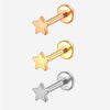 14K Solid Gold Star Piercing Stud Dainty Helix/Cartilage Earring