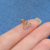 Titanium Bunny CZ Lip Stud 15 White Crystals Hypoallergenic 16G Piercing Jewelry