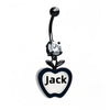 F136 Titanium Personalized Logo Belly Ring with Glow Effect