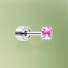 14K White Gold MultiGem Piercing Stud Colorful Cartilage/Helix Earring