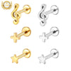 14K Solid Gold Minimalist Piercing Stud Dainty Helix/Cartilage Earring