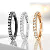 316L Stainless Steel Half Circle CZ Blaze Hoop | Bendable Segment Piercing Ring for Ear – Unisex