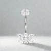 Implant-Grade Titanium Belly Button Ring with Bee Design & Push-Fit Top