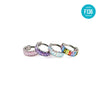 F136 Titanium CZ Sparkle Hoop – Rainbow/Ice Candy Clicker Ring for Cartilage & Lobe