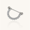 Titanium CZ Paved Linked Dangle