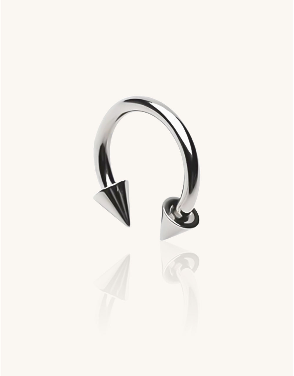 Titanium Spike Horseshoe piercing