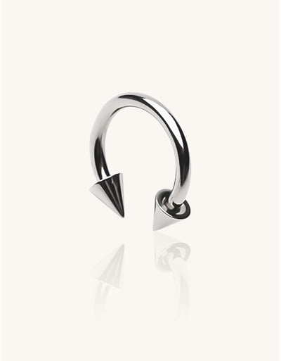 Titanium Spike Horseshoe piercing