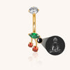 Factory Direct Cherry Belly Button Ring Personalized Micro Projection Piercing Jewelry