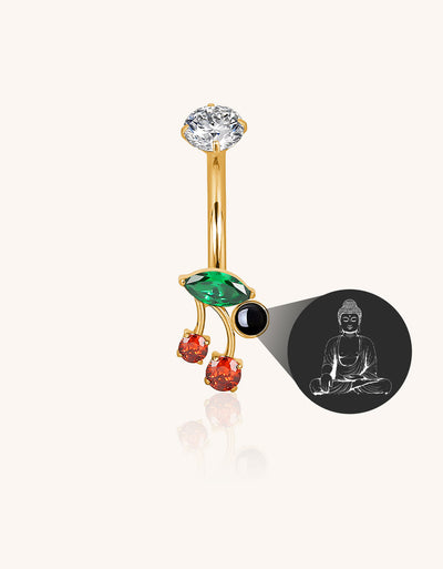 Factory Direct Cherry Belly Button Ring Personalized Micro Projection Piercing Jewelry