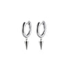 F136 Titanium D-Shaped Punk Spike Hoop–Straight Bar Hypoallergenic Earring for Cartilage,Helix or Lobe