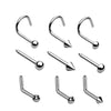 F136 Implant-Grade Titanium Nose Piercing Stud