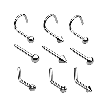 F136 Implant-Grade Titanium Nose Piercing Stud