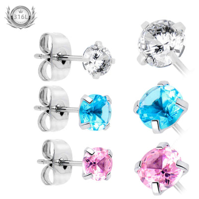 316L Steel Flat Disc Stud for Cartilage Piercing