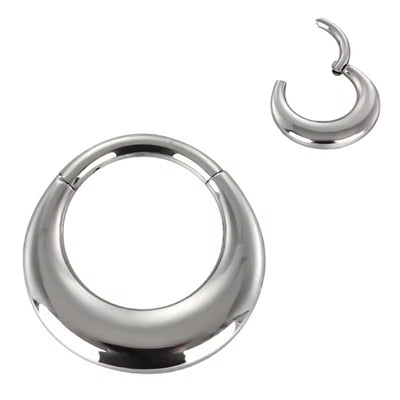 316L Surgical Steel Hollow-Out Clicker Hoop – Nose, Cartilage & Body Piercing Ring