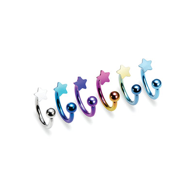 F136 Titanium Internally Threaded Star Labret – Cute Piercing Jewelry for Lips & Ears