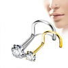 Titanium CZ Spike Nose Screw Fashion Nose Piercing for Women