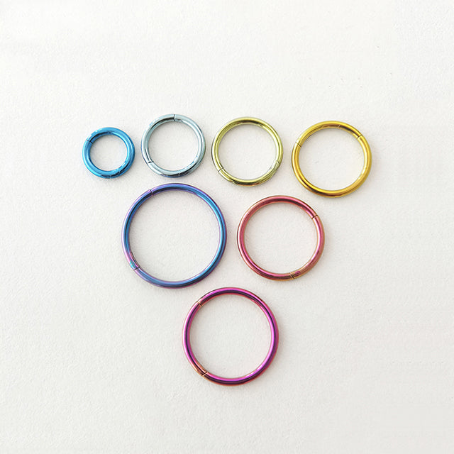 F136 Titanium Seamless Hoop Ring – For Ear, Nose, Septum & Lip Piercings