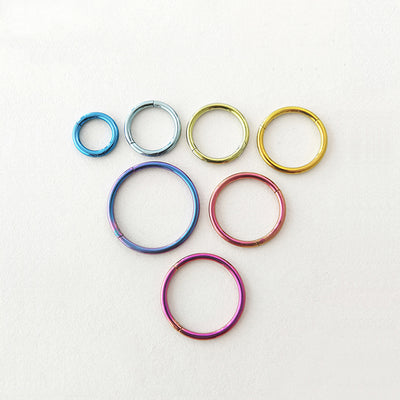 F136 Titanium Seamless Hoop Ring – For Ear, Nose, Septum & Lip Piercings