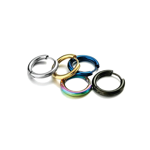 F136 Titanium Seamless Hoop Earrings–Hypoallergenic Unisex Sleeper Rings