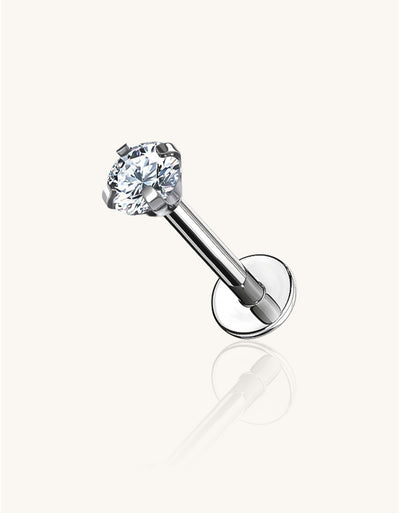 Titianium CZ Pronged Set Labret