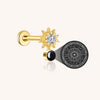 Wholesale ASTM F136 Titanium Internally Threaded Lip Labret Piercing Jewelry Cz Labret Lip Ring