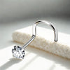 Titanium CZ Spike Nose Screw Fashion Nose Piercing for Women