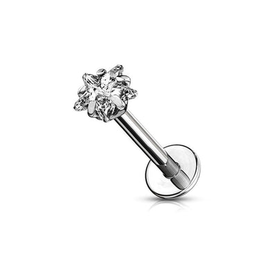 316L Stainless Steel Fashion Earring Round Star Square Heart Triangle CZ Labret Nose Rings Piercing Wholesale