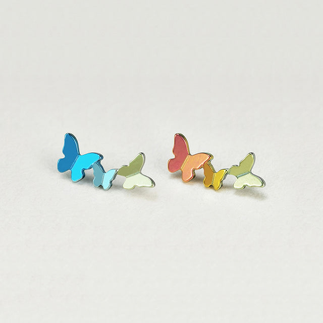 Medical Grade Titanium 16G Internally Threaded Triple Butterfly Helix Stud