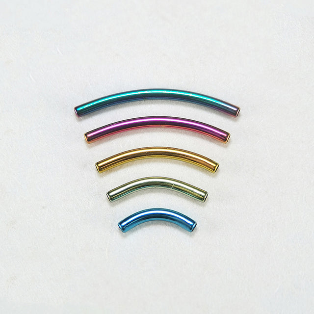 F136 Titanium Curved Barbell–Internally Threaded 14G/16G Piercing Shaft for Eyebrow,Lip,Rook