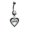 F136 Titanium Personalized Logo Belly Ring with Glow Effect
