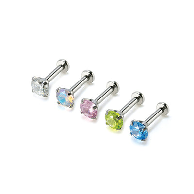 Flat Back Internally Threaded Stud – Hypoallergenic Ear, Lip&Nose Piercing Jewelry