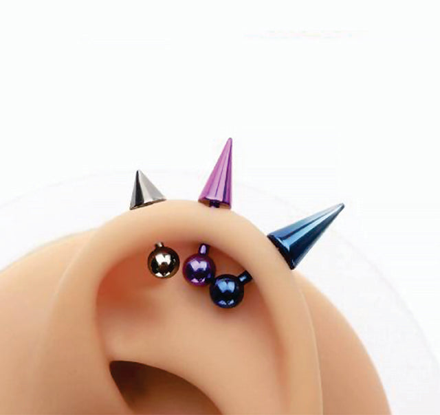 F136 Titanium Punk Devil Spike Stud – Hypoallergenic Ear&Cartilage Piercing