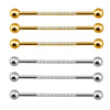Internally Threaded Industrial Barbell – CZ Pave on Pole
