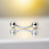 Unisex Simple Style Titanium Curved Barbell – High Grade CZ Piercing Ring