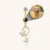 Double Butterfly Belly Button Ring Custom Pet Photo Micro Projection Piercing Jewelry