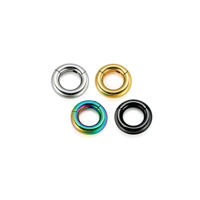 Thick Gauge Titanium Seamless Ring – Large Size Universal Piercing Hoop