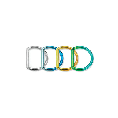 F136 Titanium D-Shaped Hoop Ring – Flat Bar for Ear, Nose & Lip Piercings