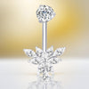 Titanium CZ Belly Button Ring – Sparkling Navel Piercing Jewelry