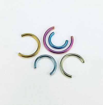 F136 Titanium 16G Internally Threaded Horseshoe Ring–Lip,Daith,Septum&Cartilage Piercing