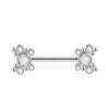 Dangle Chain Nipple Barbell – ASTM F136 Titanium with CZ Ends