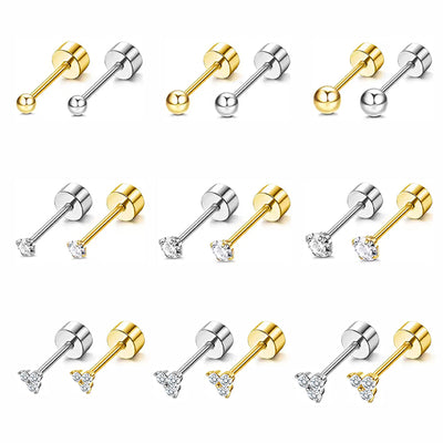 Accessories 16G/14G Internal Thread Triangle Cone Labret Jewelry Top