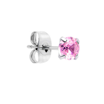 Premium 316L stainless steel piercing stud with colorful CZ stones