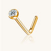 Internally Threaded Titanium Nose Piercing – Bezel Gem Set