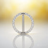 Sexy CZ Segment Nipple Ring–Implant Grade G23 Titanium Fashion Body Jewelry