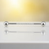 Internally Threaded Industrial Barbell – CZ Pave on Pole