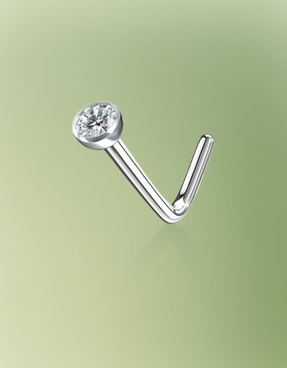 Titanium CZ Stone Nose Studs