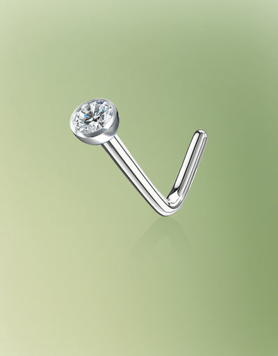 Titanium CZ Stone Nose Studs